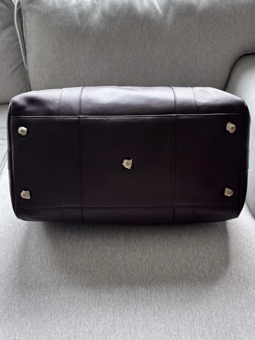 Quince Nappa Leather Duffle Bag Dark Brown New With Tags - Picture 12 of 14